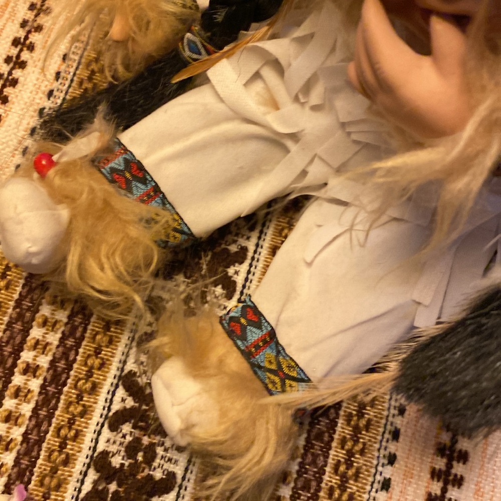 Native American-Inspired Doll with Drum - Picture 8 of 9